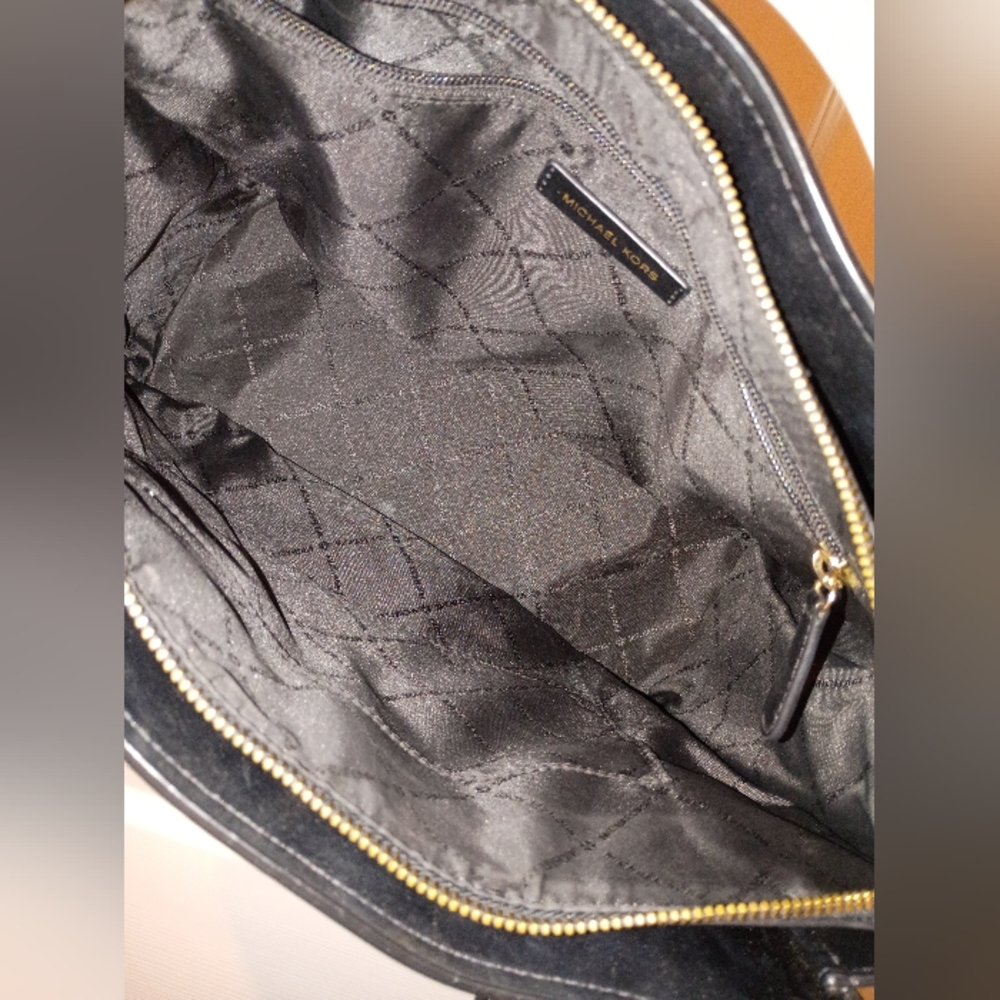 Michael Kors Black And Gold Satchel Bag - Picture 6 of 7